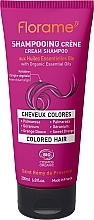 Kup PRZECENA! Krem-szampon do włosów farbowanych - Florame Colored Hair Cream Shampoo *