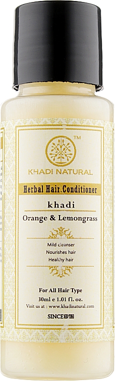Ajurwedyjski balsam-odżywka do włosów Pomarańcza i trawa cytrynowa - Khadi Natural Herbal Orange & Lemongrass Hair Conditioner
