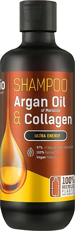 PRZECENA! Szampon do włosów z olejem arganowym i kolagenem - Bio Naturell Argan Oil of Morocco & Collagen Ultra Energy Shampoo * — Zdjęcie N2