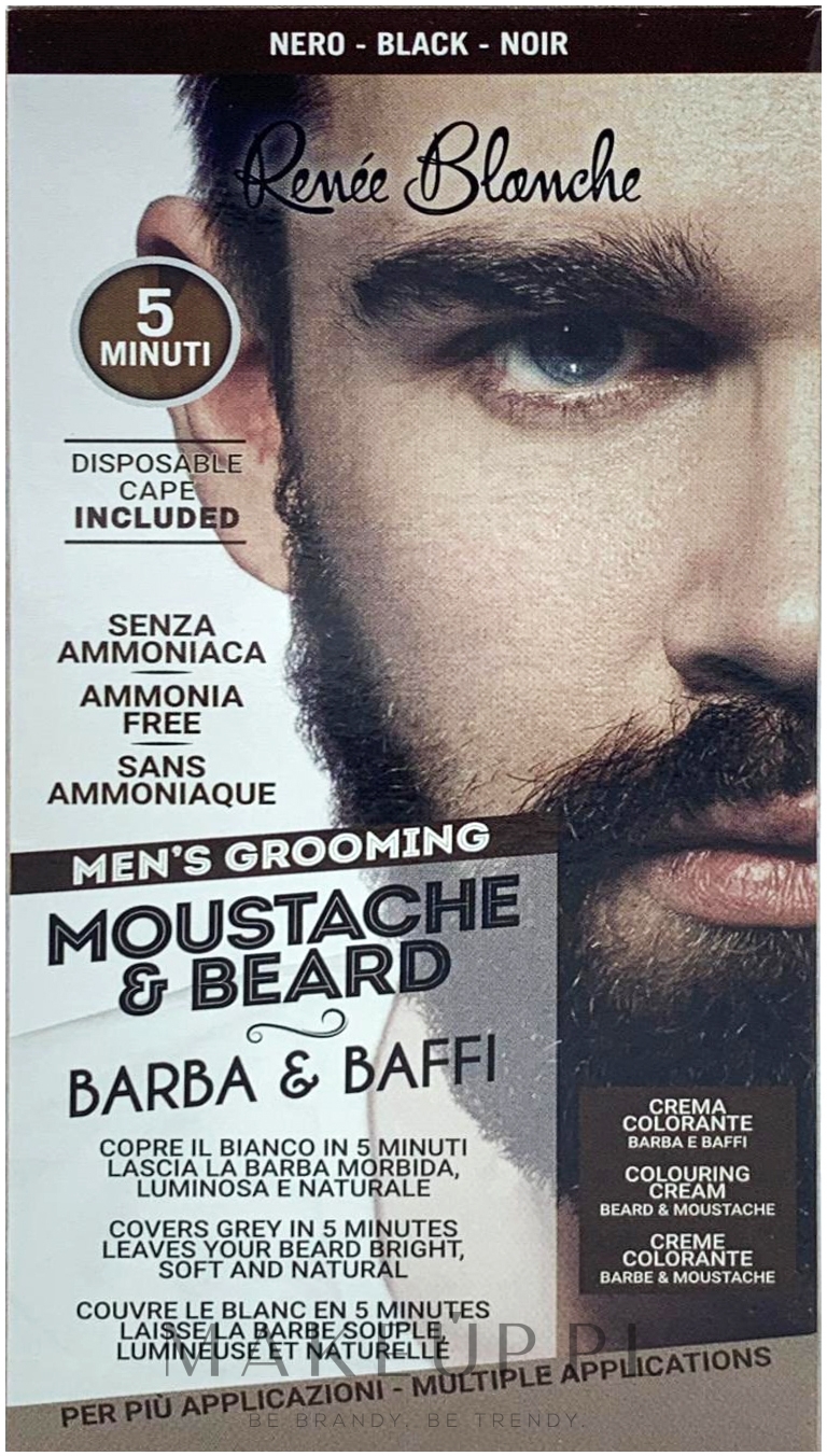 Farba do brody i wąsów - Renee Blanche Moustache & Beard Coloring — Zdjęcie Black