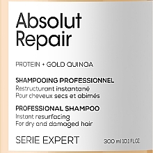 PRZECENA! Naprawczy szampon do włosów zniszczonych z komosą i proteinami - L'Oreal Professionnel Serie Expert Absolut Repair Gold Quinoa + Protein Shampoo * — Zdjęcie N4