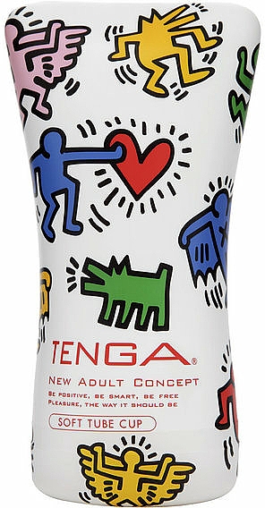 Jednorazowy masturbator - Tenga Keith Haring Soft Tube Cup — Zdjęcie N1