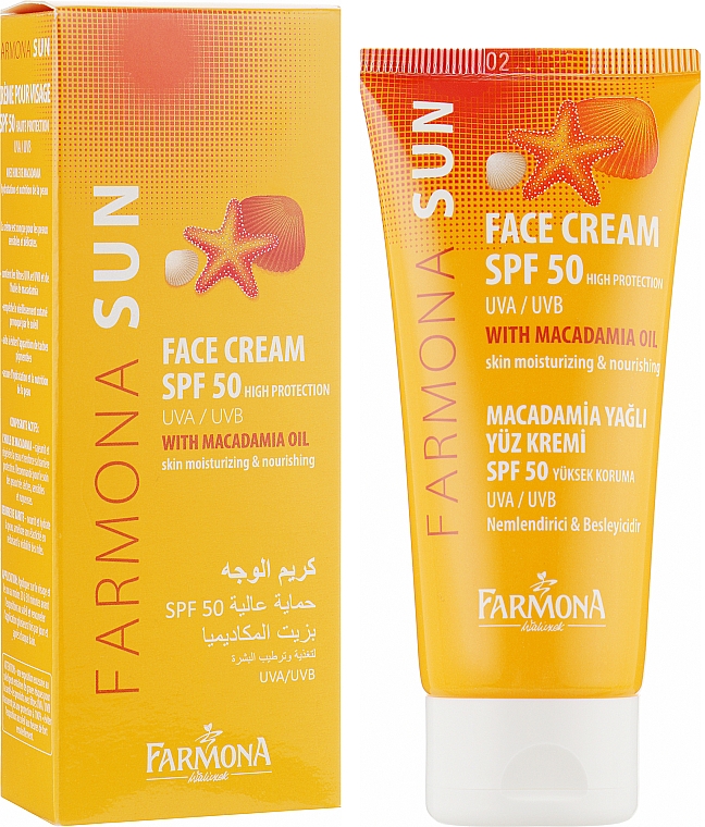 Krem do twarzy z olejem makadamia - Farmona Sun SPF 50 — Zdjęcie N2