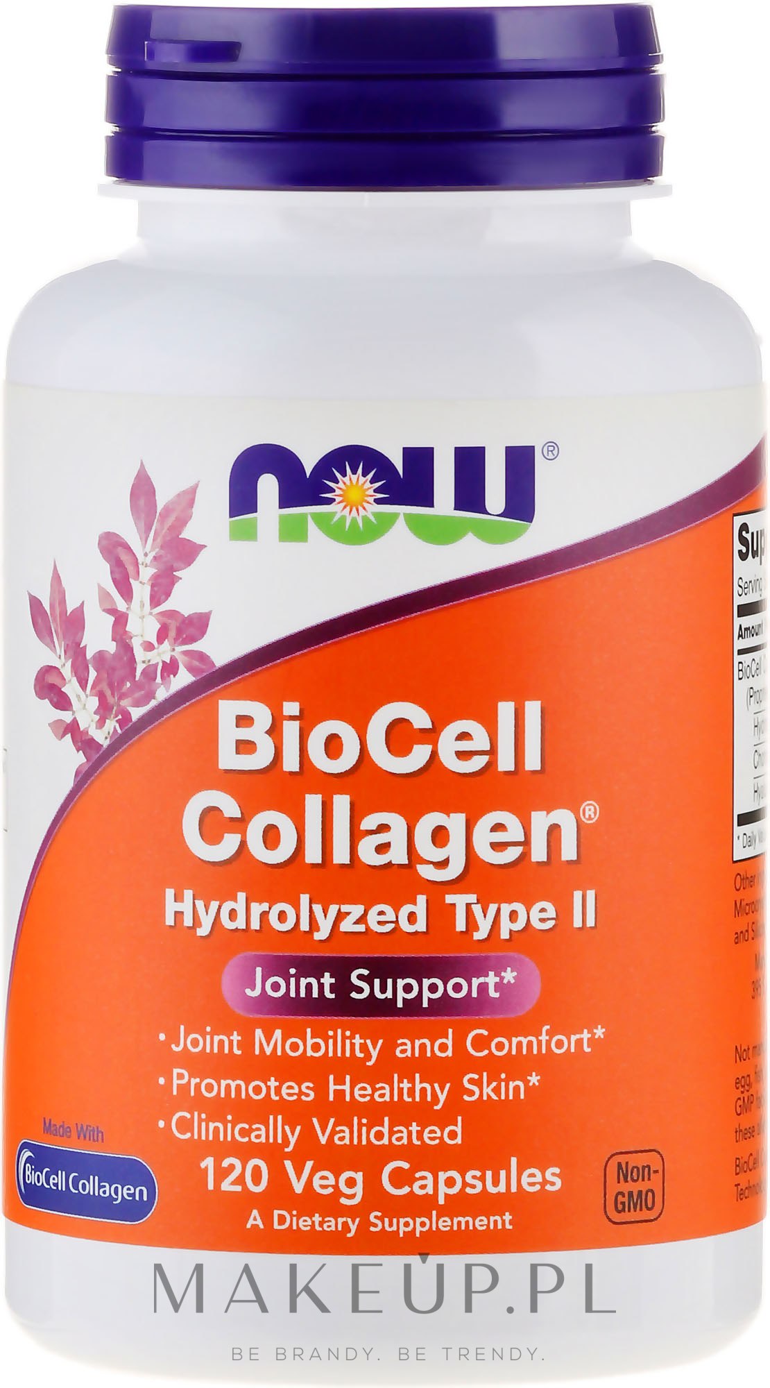 Kolagen hydrolizowany typu 2 - Now Foods BioCell Collagen Hydrolyzed Type II — Zdjęcie 120 szt.