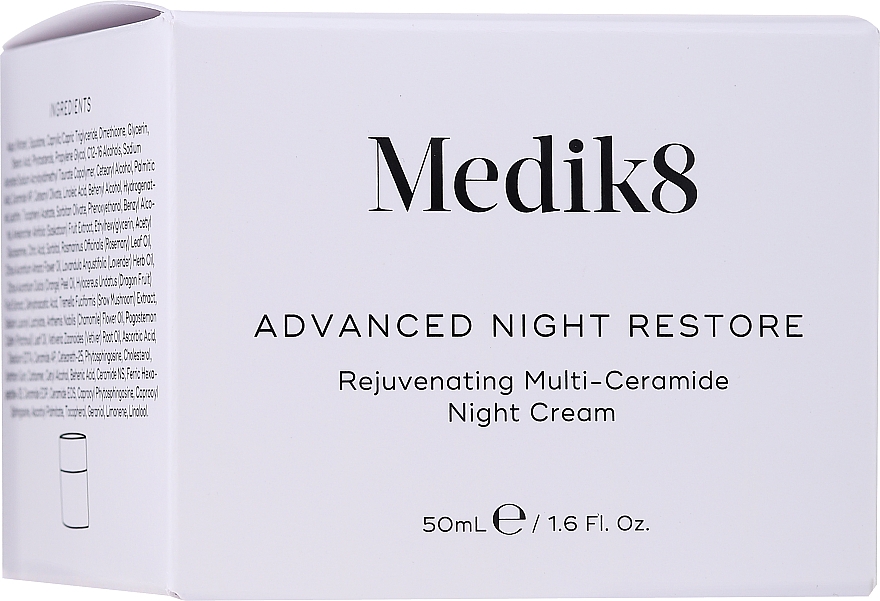 Odmładzający multiceramidowy krem ​​do twarzy na noc - Medik8 Advanced Night Restore Rejuvenating Multi-Ceramide Night Cream — Zdjęcie N2