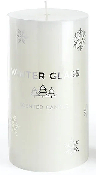 Świeca zapachowa, biała, 7 x 8 cm - Artman Winter Glass — Zdjęcie N1