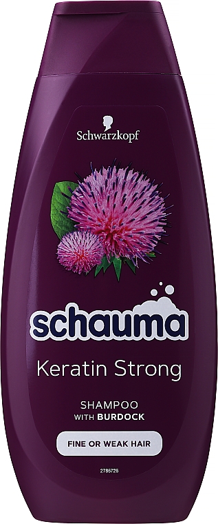 Szampon do włosów cienkich i łamliwych, wzmacniający - Schwarzkopf Schauma Keratin Strong — Zdjęcie N1