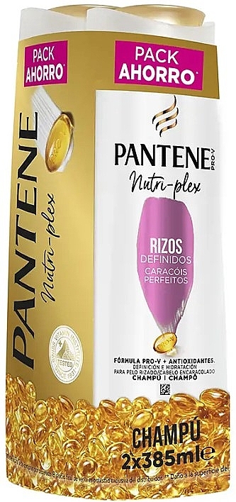 Zestaw dla mężczyzn - Pantene Pro-V Nutri-Plex Defined Curls Shampoo (shmp/2x385ml) — Zdjęcie N1