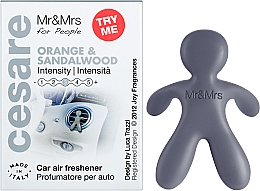 Mr&Mrs Fragrance Cesare Orange & SandalWood Silver - Odświeżacz do samochodu — Zdjęcie N2