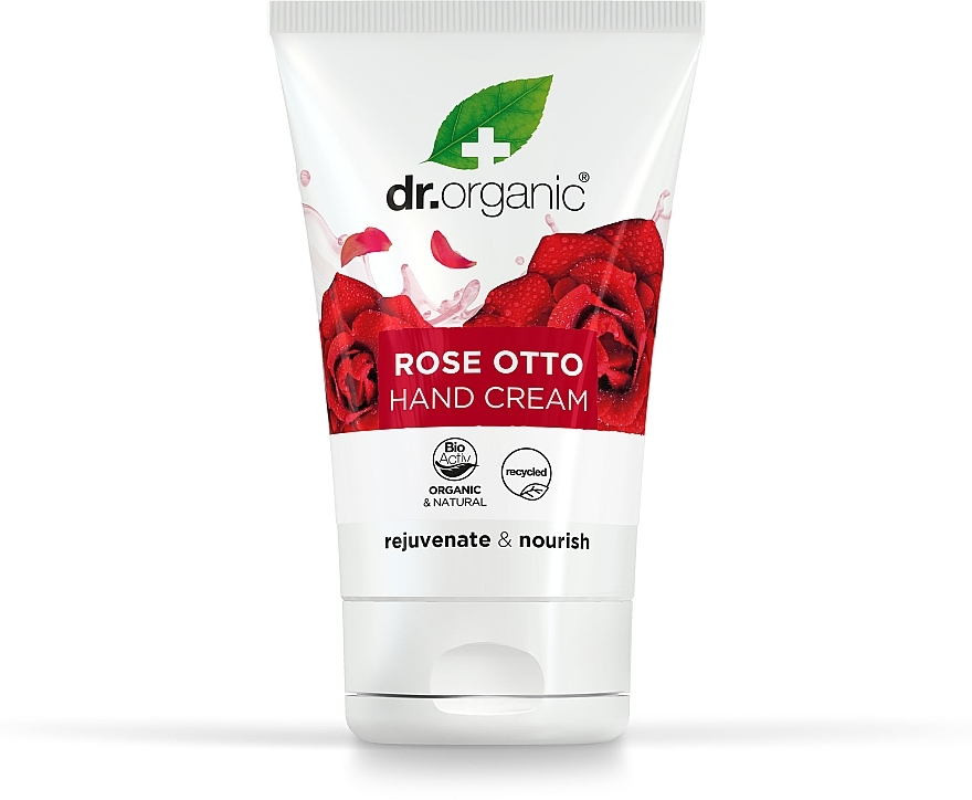 Krem do rąk i paznokci Róża Otto - Dr Organic Bioactive Skincare Organic Rose Otto Hand & Nail Cream