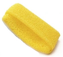 Gąbka do ciała z kieszonką na mydło, żółta - Sanel — Zdjęcie N1