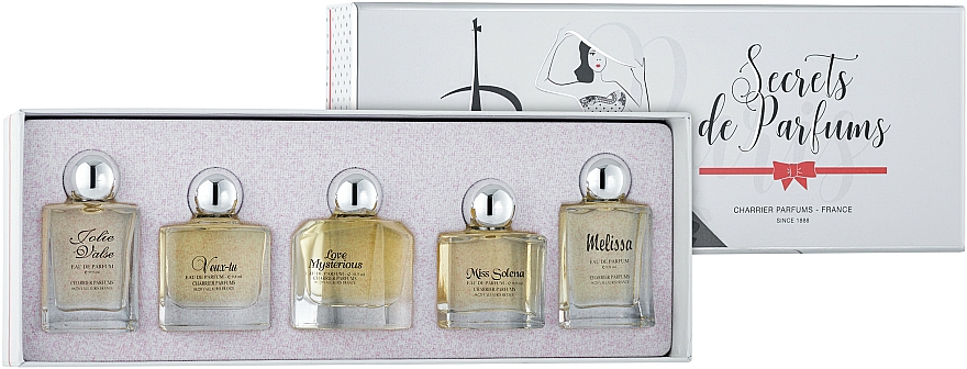 Charrier Parfums Secrets De Parfums - Zestaw perfum (edp 9.9 ml + edp 10.5 ml + edp 9.9 ml + edp 9.9 ml + edp 9.8 ml) — Zdjęcie N1