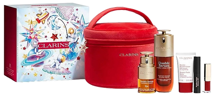 Zestaw, 6 produktów - Clarins Double Serum Iconic Collection Gift Set — Zdjęcie N1