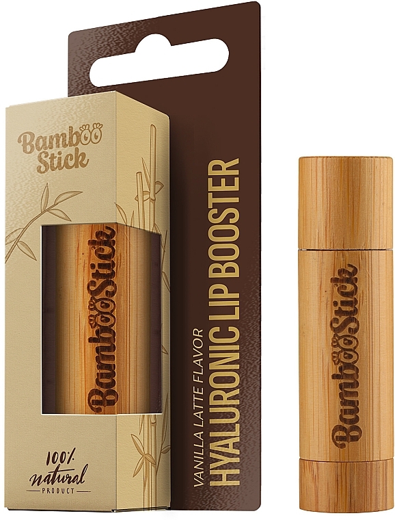 Pomadka do ust Vanilla latte - Bamboostick Hyaluronic Lip Booster — Zdjęcie N1