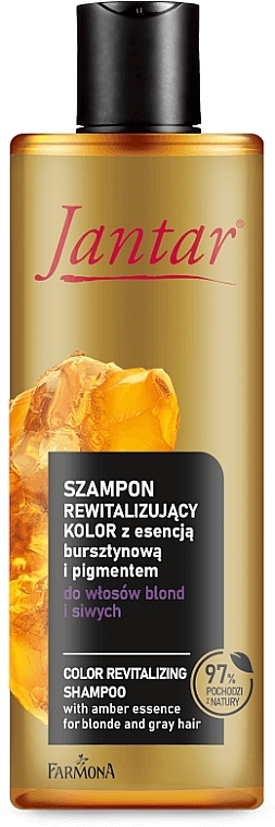 Szampon z bursztynową esencją do włosów blond i siwych - Farmona Jantar Color Revitalizing Shampoo  — Zdjęcie N1