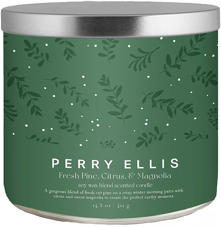 Świeca zapachowa - Perry Ellis Fresh Cut Pine Citrus & Magnolia Fine Fragrance Candle — Zdjęcie N1