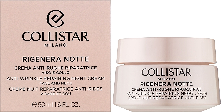 Krem na noc do twarzy i szyi - Collistar Rigenera Anti-Wrinkle Repairing Night Cream — Zdjęcie N2
