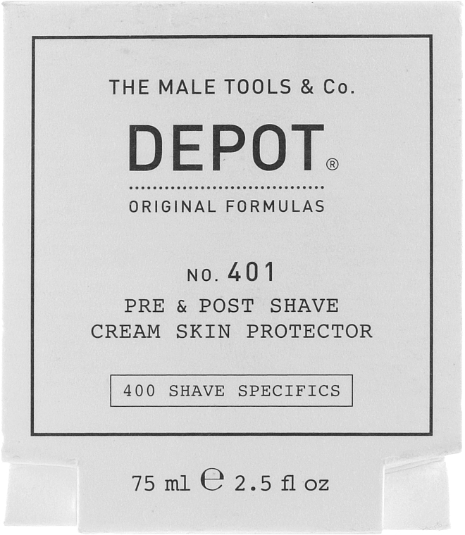 Ochronny krem przed i po goleniu - Depot Shave Specifics 401 Pre & Post Cream Skin Protector — Zdjęcie N1