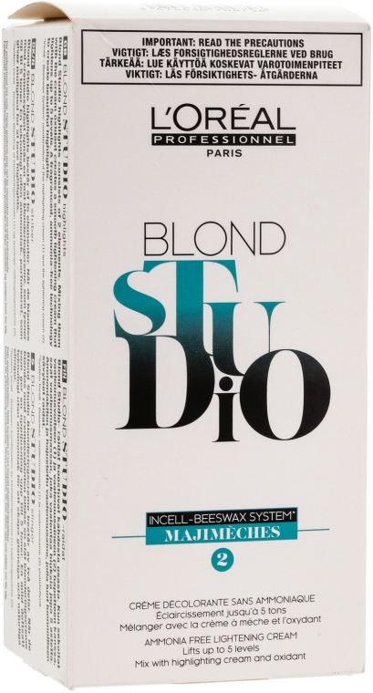 Krem rozjaśniający do włosów pozbawiony amoniaku - L'Oreal Professionnel Blond Studio Majimetches