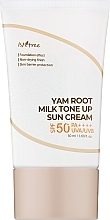 Krem przeciwsłoneczny z efektem tonalnym - IsNtree Yam Root Milk Tone Up Sun Cream SPF 50+ PA++++  — Zdjęcie N1