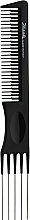 Kup Grzebień do włosów z metalowym widelcem, 19,5 cm, czarny - Janeke Professional Comb With Metal Picks