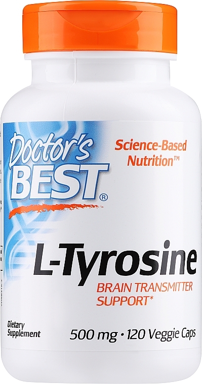 Suplement diety Tyrozyna, 500 mg - Doctor's Best Best L-Tyrosine — Zdjęcie N1