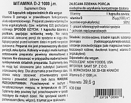 Witamina D w kapsułkach - Now Foods Vitamin D 1000 Iu High Potency Capsules — Zdjęcie N2