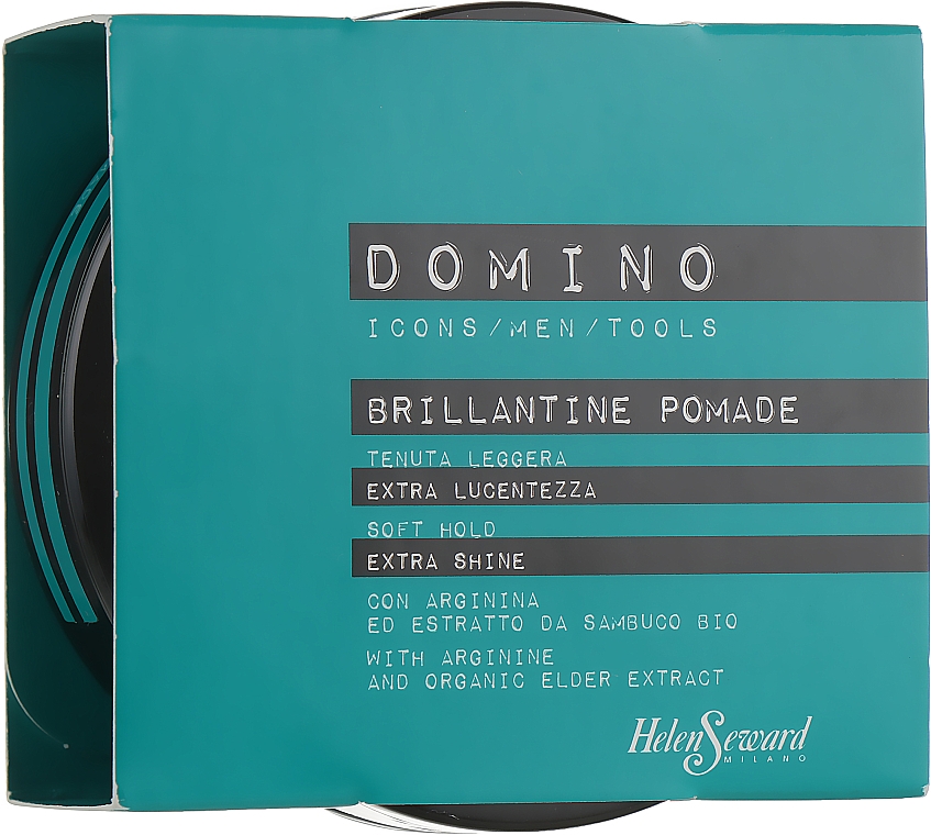 Diamentowy wosk z argininą i organicznym ekstraktem z czarnego bzu - Helen Seward Domino Styling Brillantine Pomade — Zdjęcie N2