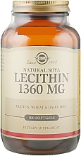 Naturalny suplement diety z lecytyną sojową, 1360 mg - Solgar Soya Lecithin — Zdjęcie N1