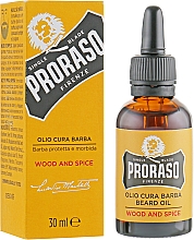 Olejek do brody - Proraso Wood And Spice Smooth And Protect Oil — Zdjęcie N2