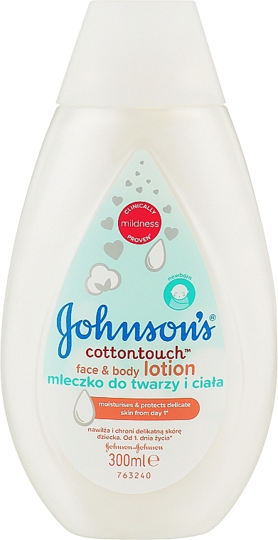 Nawilżające mleczko do twarzy i ciała dla dzieci Bawełniana delikatność - Johnson’s Baby Face & Body Lotion 