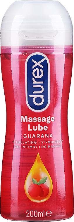 Intymny żel nawilżający do masażu z guaraną - Durex Play Massage 2 in 1 Sensual