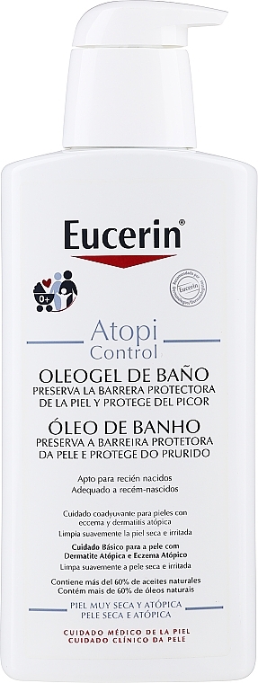Oczyszczający olejek do kąpieli do skóry atopowej - Eucerin AtopiControl Cleansing Oil — Zdjęcie N1