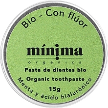 Kup Pasta do zębów z miętą i kwasem hialuronowym, z fluorem, 15 g - Minima Organics Natural Toothpaste Mint With Fluoride 