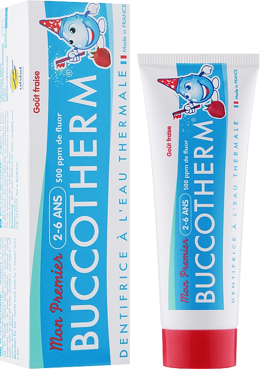 Żel do zębów dla dzieci na wodzie termalnej o smaku truskawkowym Mój pierwszy - Buccotherm — Zdjęcie N4