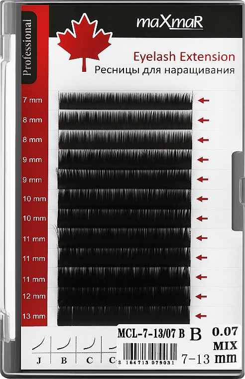 Sztuczne rzęs na pasku, MCL-7-13/07 B - MaxMar — Zdjęcie N1