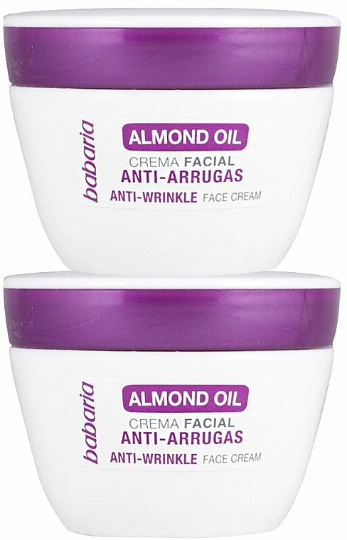 Zestaw do pielęgnacji twarzy - Babaria Almond Oil Anti-Wrinkle Cream (cr/2x50ml) — Zdjęcie N3