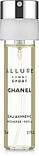 Chanel Allure Homme Sport Eau Extreme - Woda perfumowana (purse spray + dwa wymienne wkłady) (edp/3x20ml) — Zdjęcie N2