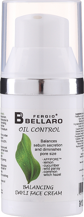 Balansujący krem do twarzy na dzień - Fergio Bellaro Oil Control Balancing Daily Face Cream — Zdjęcie N1