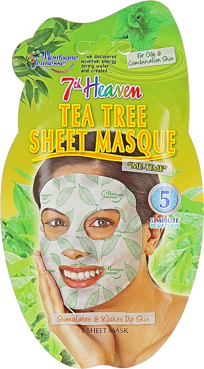 Maska na tkaninie - 7th Heaven Tea Tree Sheet Mask — Zdjęcie N1