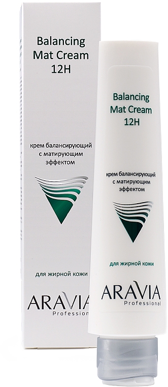 Równoważący krem ​​do twarzy o działaniu matującym - Aravia Professional Balancing Mat Cream 12H