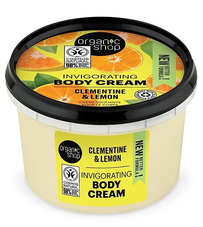 Krem do ciała Klementynka i cytryna - Organic Shop Invigorating Body Cream Clementine & Lemon — Zdjęcie N1