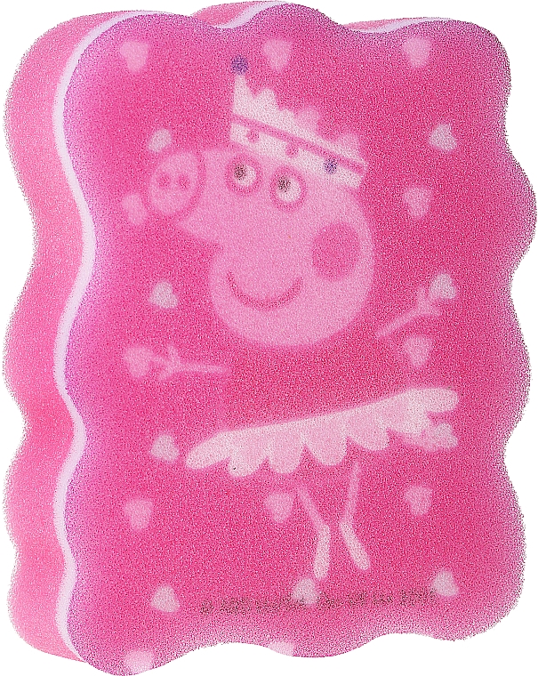 Gąbka do kąpieli dla dzieci Peppa-balerina, różowa - Suavipiel Peppa Pig Bath Sponge