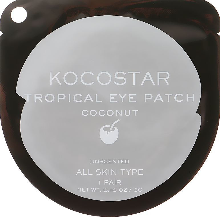 Hydrożelowe płatki pod oczy Kokos - Kocostar Tropical Eye Patch Coconut — Zdjęcie N1