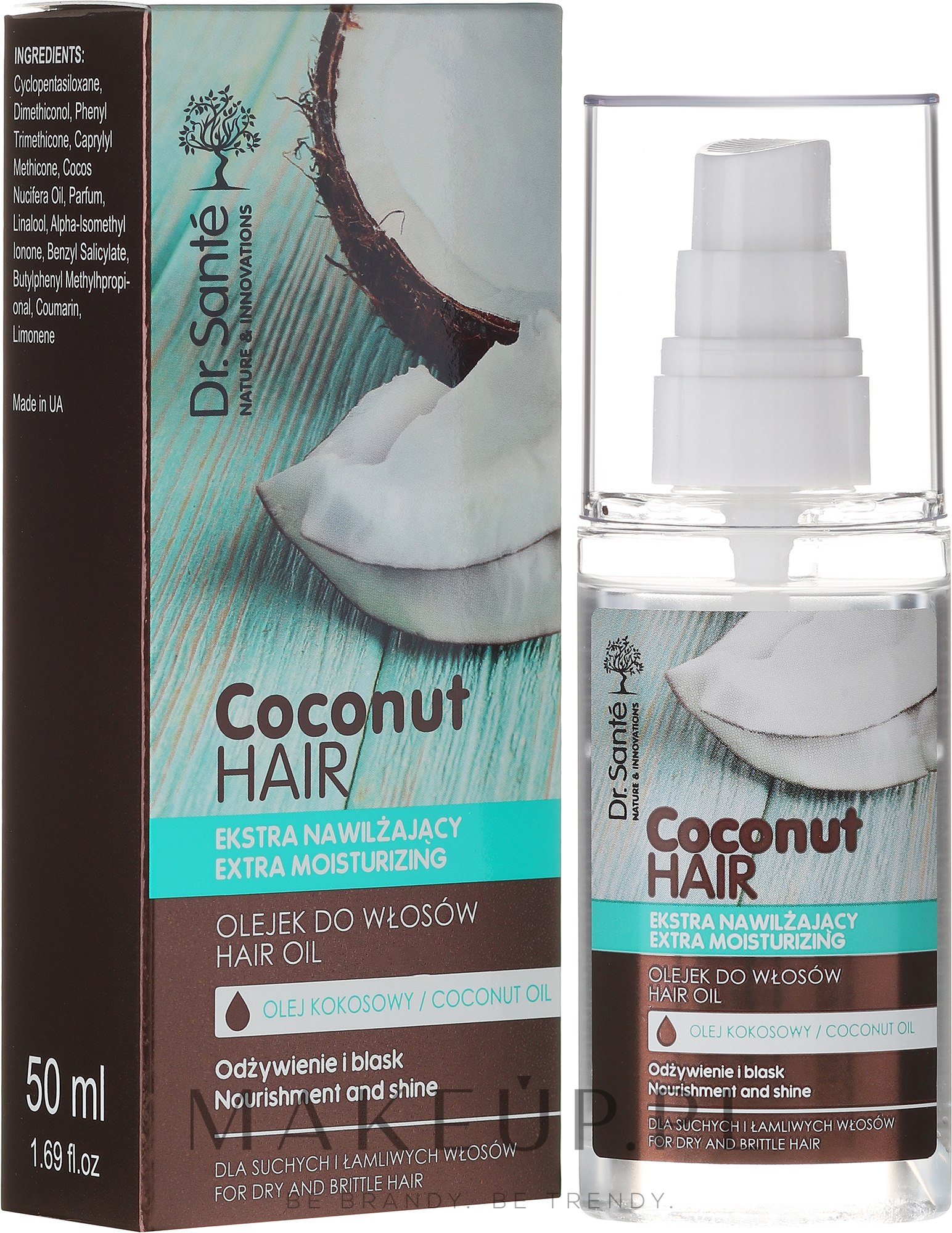 Ekstranawilżający olejek do włosów - Dr Sante Coconut Hair — Zdjęcie 50 ml