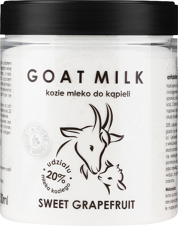 Kozie mleczko do kąpieli Słodkie grejpfrut - E-Fiore Sweet Grapefruit Goat Bath Milk — Zdjęcie N1