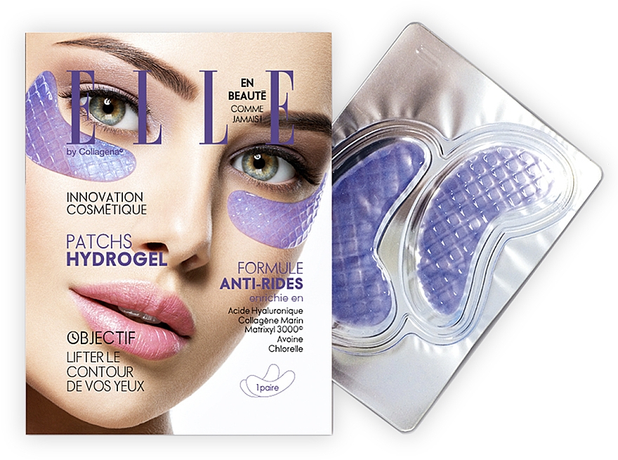Hydrożelowe płatki przeciw zmarszczkom wokół oczu - Collagena Paris Elle Anti-Wrinkle Hydrogel Eye Patches — Zdjęcie N1