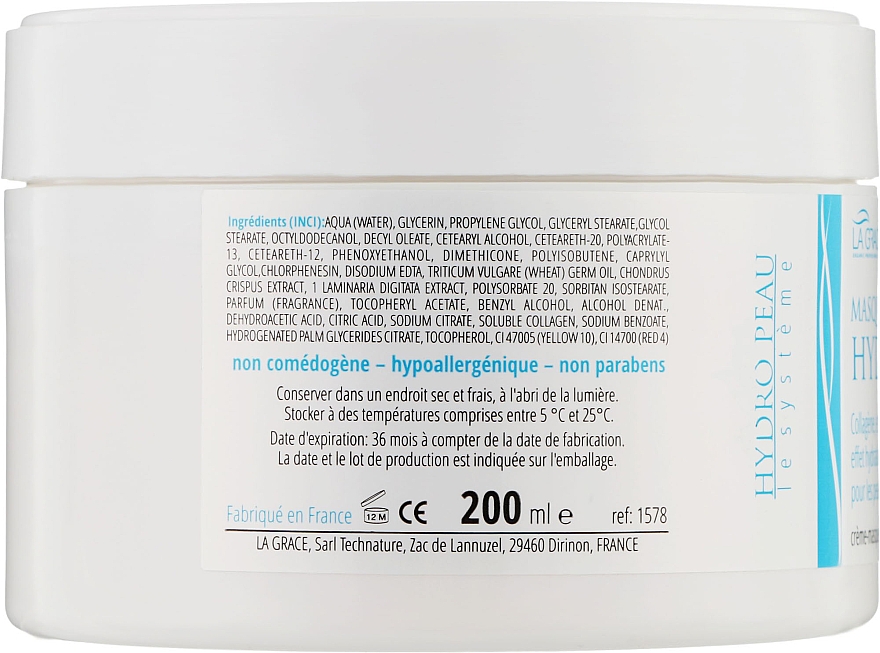 Maska ​​do twarzy z kolagenem i morskimi minerałami - La Grace Hydro Comfort Mask — Zdjęcie N4