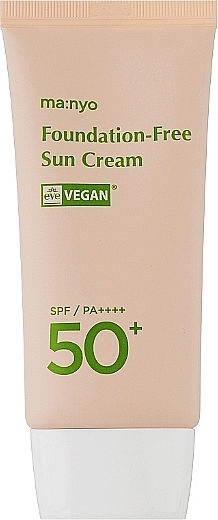 Filtr przeciwsłoneczny z efektem przyciemniania - Manyo Foundation Free Sun Cream SPF 50+ PA ++++ — Zdjęcie N1