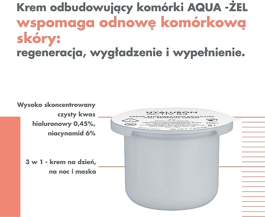 Krem odbudowujący komórki "Aqua - żel" - Avene Hyaluron Activ B3 Aqua Gel-Cream (uzupełnienie) — Zdjęcie N3